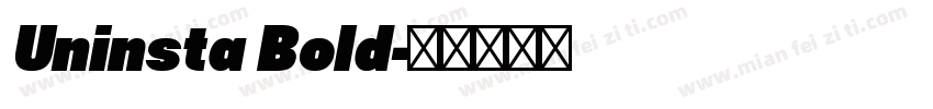 Uninsta Bold字体转换